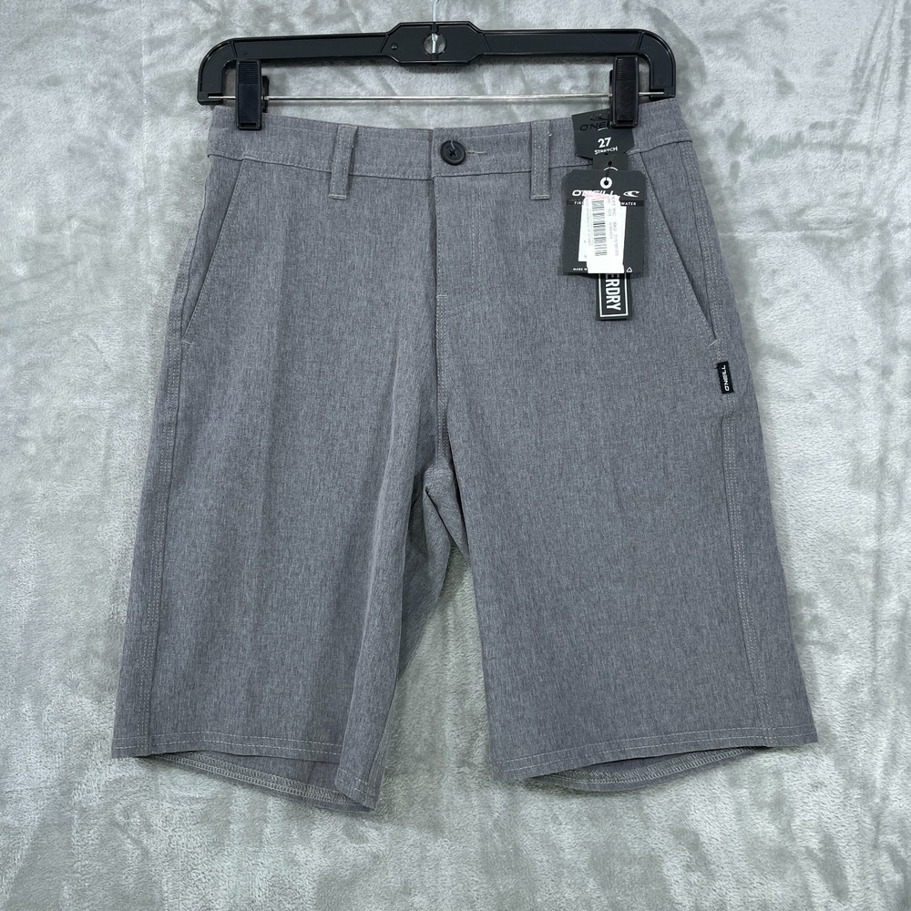 NEW O'NEILL Standard Fit Heather‎ Gray Hybrid Shorts Men's Size 27 NWT